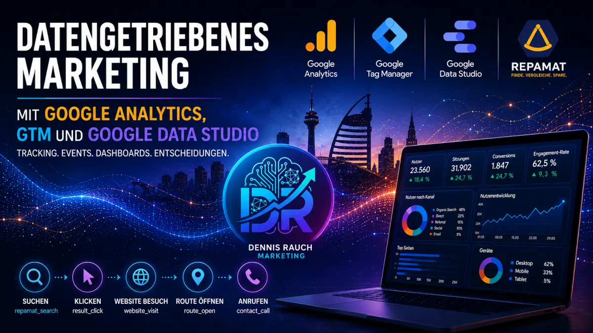 Datengetriebenes Marketing mit Google Analytics, GTM und Google Data Studio